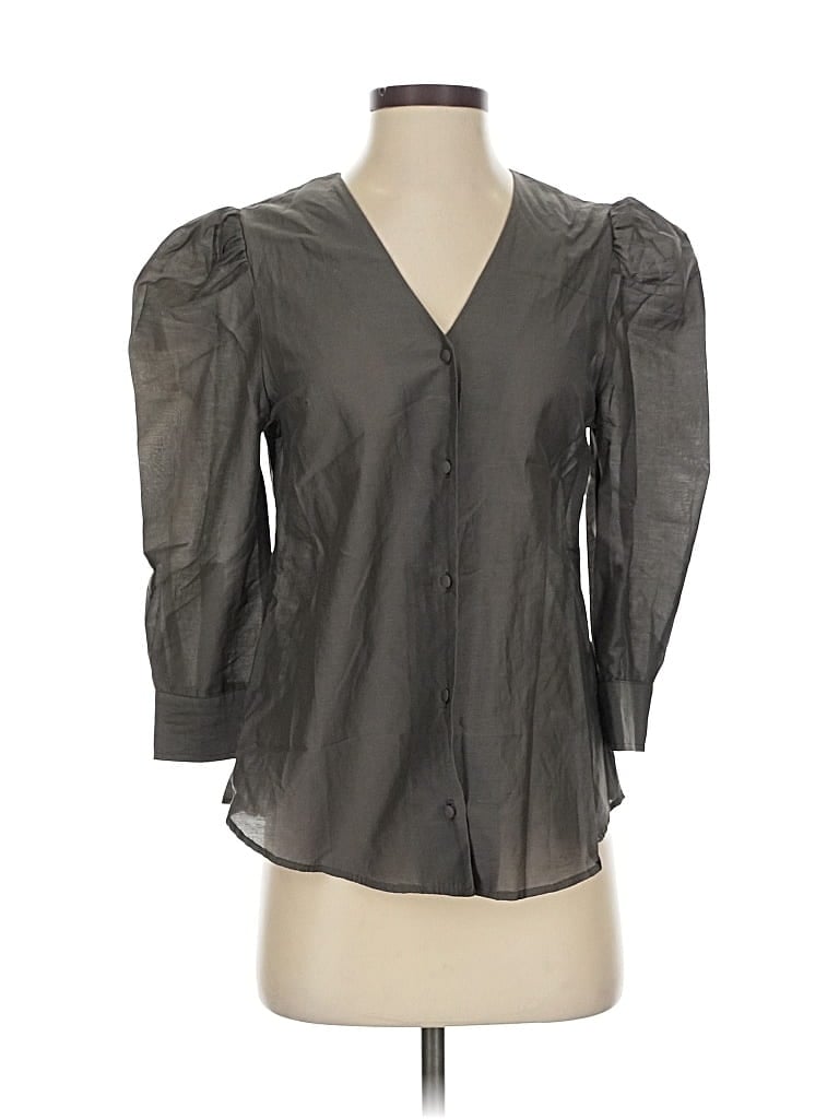 Pre-owned Modern Citizen 3/4 Sleeve Blouse In Gray