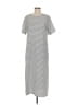 Ann Taylor Stripes Gray Casual Dress Size M - photo 1