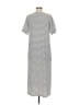 Ann Taylor Stripes Gray Casual Dress Size M - photo 2