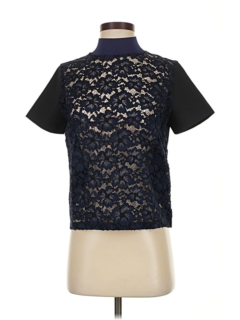 Pre-owned Sandro Short Sleeve Top Blue Tops