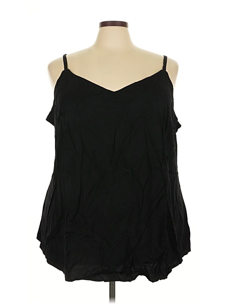 Pre-owned Torrid Tank Top Black Cold Shoulder Neckline Tops
