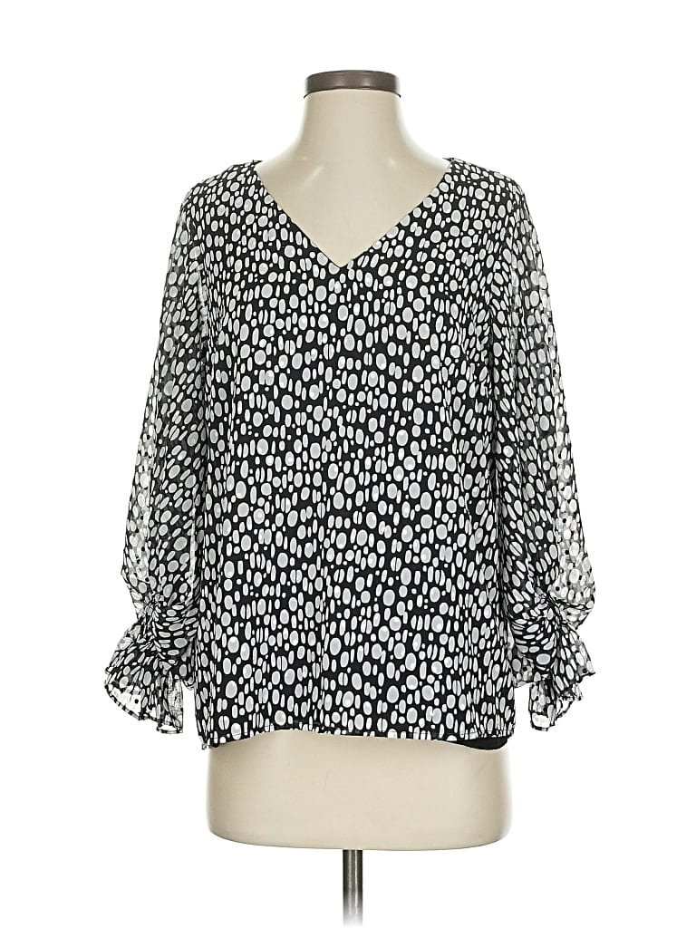 Pre-owned Vince Camuto 3/4 Sleeve Blouse In Black