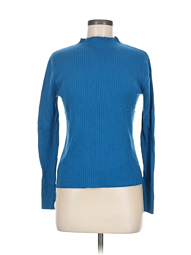 Pre-owned Ann Taylor Turtleneck Sweater In Blue