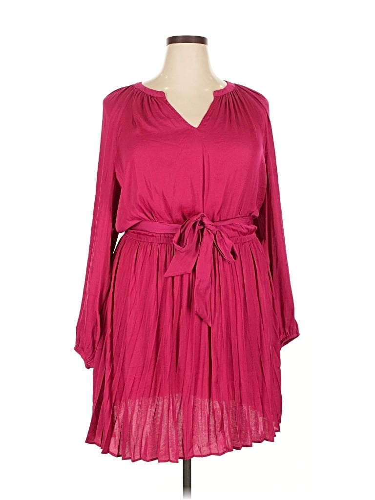 Pre-owned Simply Vera Vera Wang Casual Dress In Burgundy