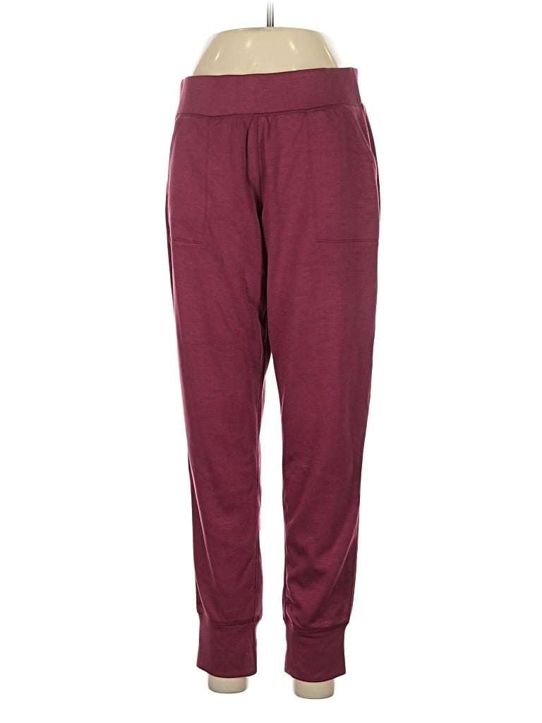 Pre-owned Unbranded Track Pants In Burgundy