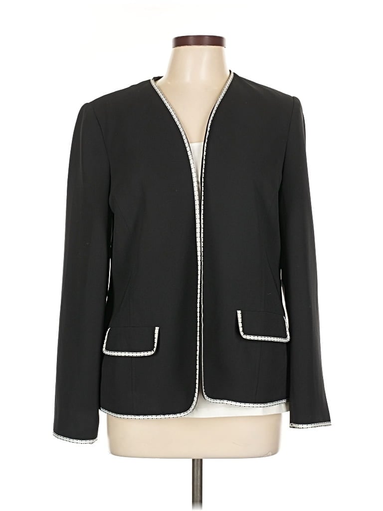 Pre-owned Alfred Dunner Blazer Jacket In Black