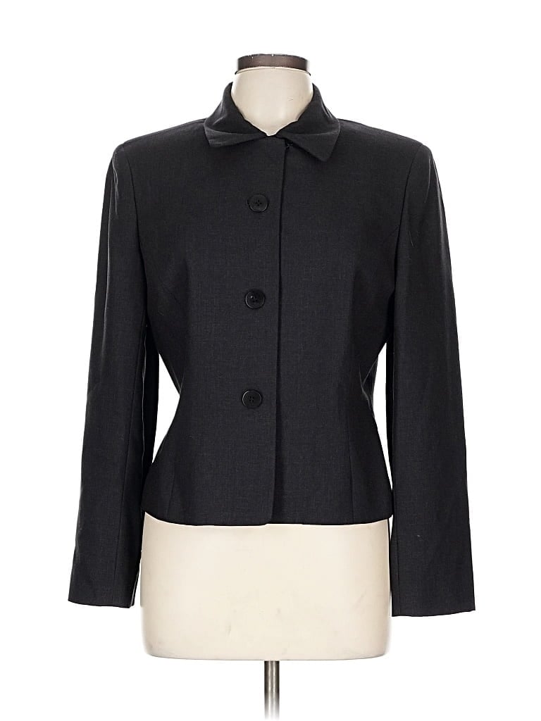 Pre-owned Ann Taylor Wool Blazer Jacket In Black