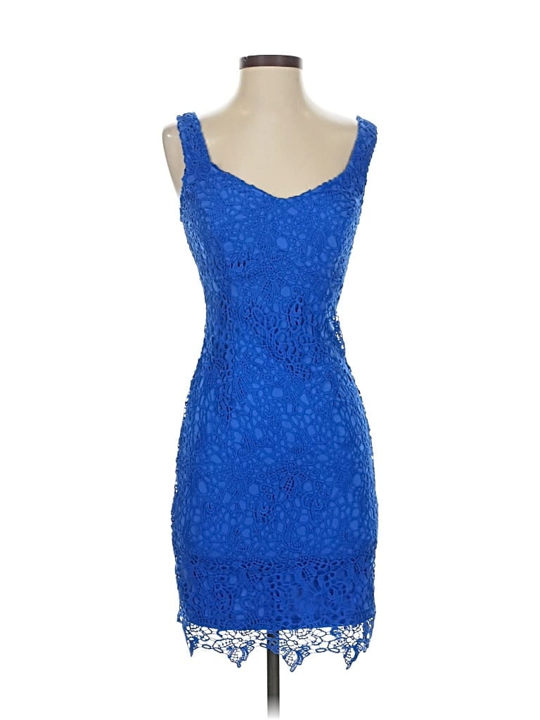 Pre-owned Guess Cocktail Dress In Blue