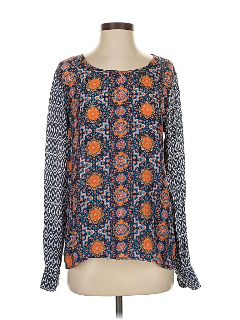 Pre-owned Tolani Long Sleeve T-shirt In Blue