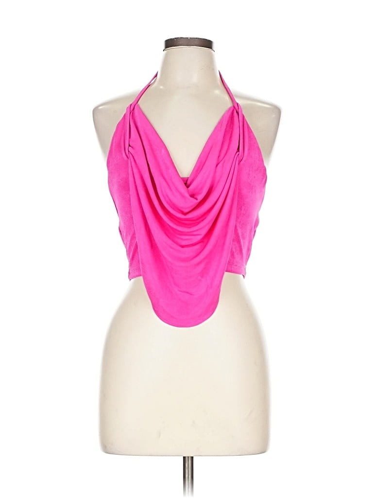 Pre-owned Shein Tank Top Pink Halter Neckline Tops