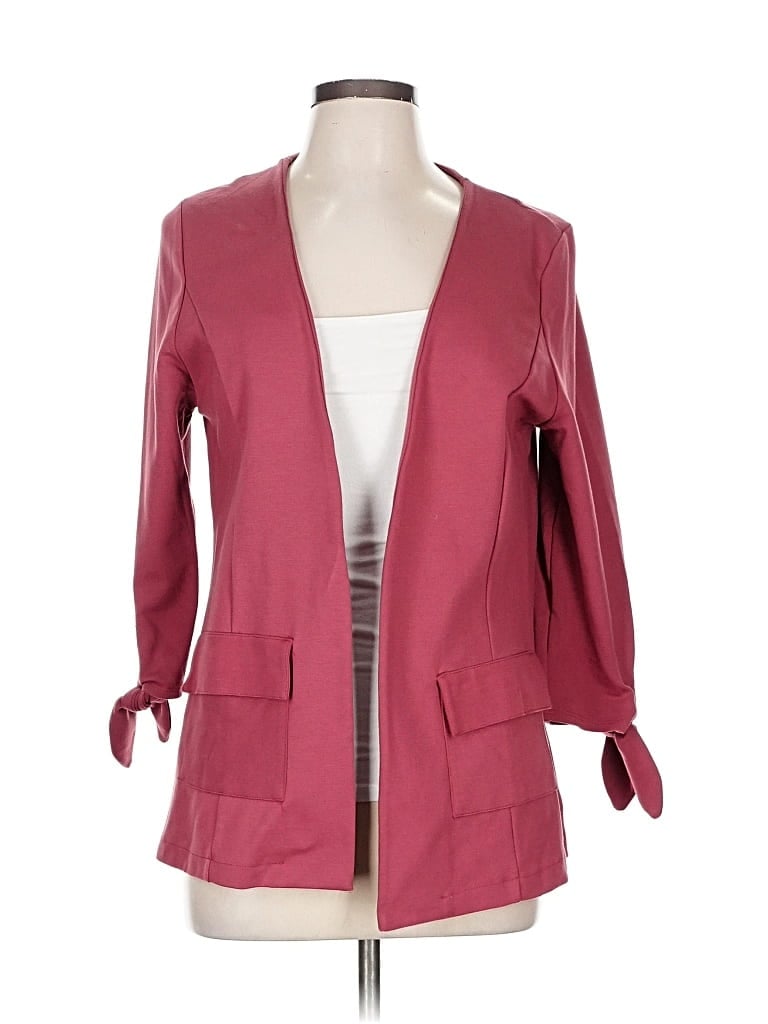 Pre-owned Jessy B Blazer Jacket In Burgundy