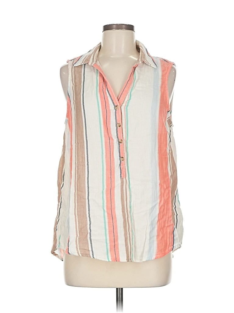 Pre-owned Time And Tru Sleeveless T-shirt In White