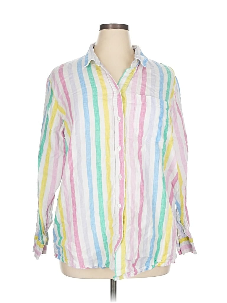 Pre-owned Gap Long Sleeve Button Down Shirt In White