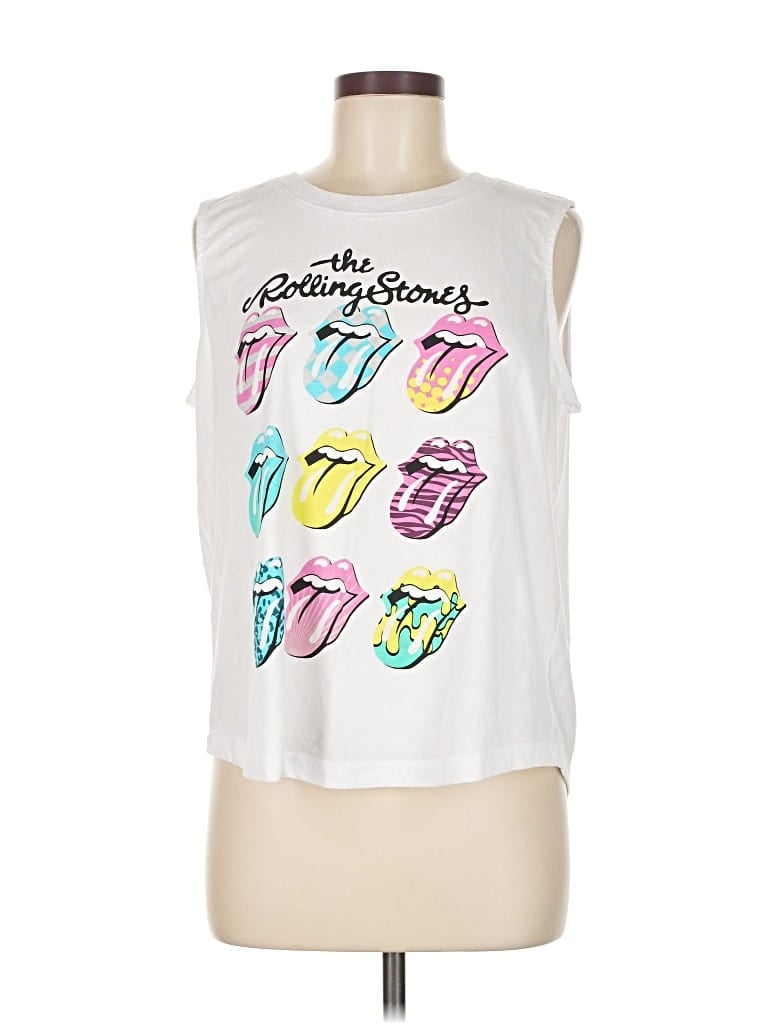 Pre-owned The Rolling Stones Sleeveless T-shirt In White