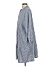 Assorted Brands 100% Polyester Checkered-gingham Blue Gray Casual Dress Size S (estimated) - photo 5