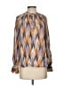 Closed Argyle Brown Purple Long Sleeve Blouse Size XXS - photo 1