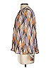 Closed Argyle Brown Purple Long Sleeve Blouse Size XXS - photo 5