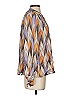 Closed Argyle Brown Purple Long Sleeve Blouse Size XXS - photo 4