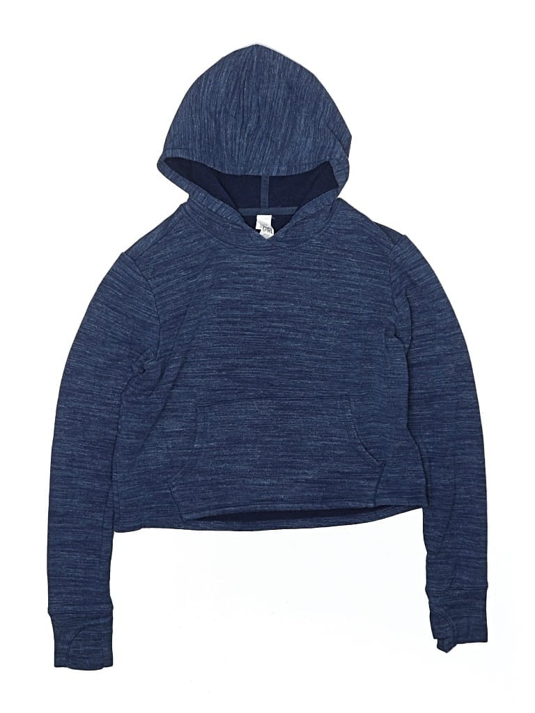 Pre-owned Athleta Girl Kids' Pullover Hoodie In Blue