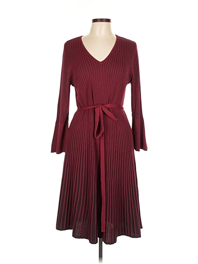 Pre-owned Neiman Marcus Casual Dress In Burgundy