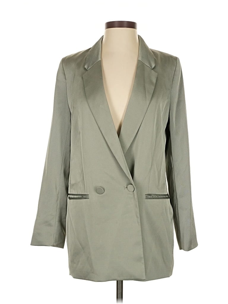 Pre-owned H&m Blazer Jacket In Green
