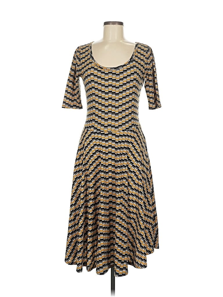Pre-owned Lularoe Casual Dress In Brown