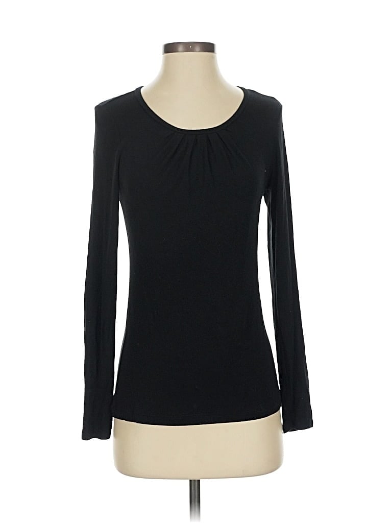 Pre-owned Banana Republic Long Sleeve T-shirt In Black