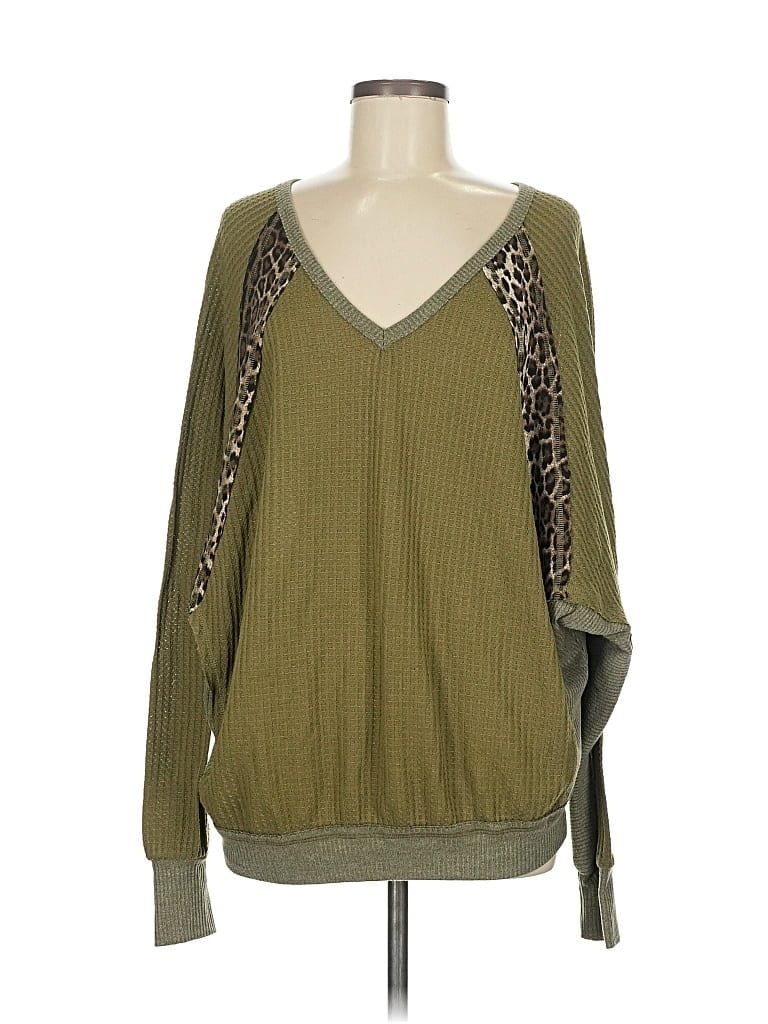 Pre-owned Kori America Pullover Sweater In Green