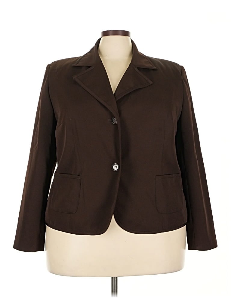 Pre-owned Leslie Fay Blazer Jacket In Brown
