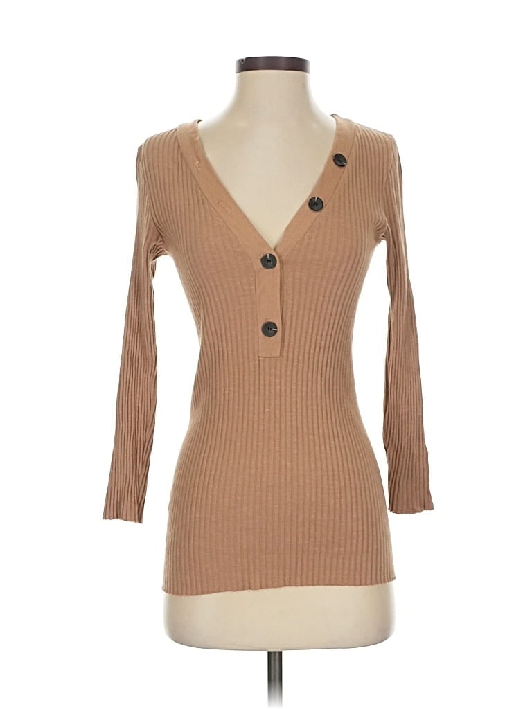 Pre-owned Enza Costa Cardigan Sweater In Brown