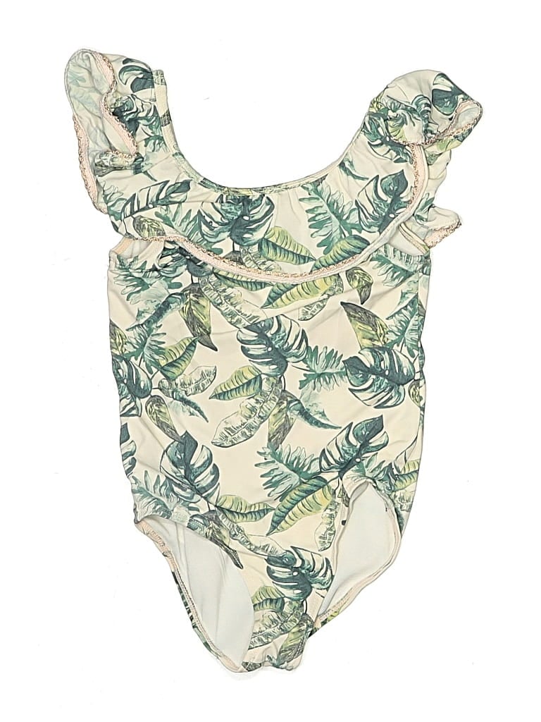Pre-owned Janie And Jack Kids' One Piece Swimsuit In White