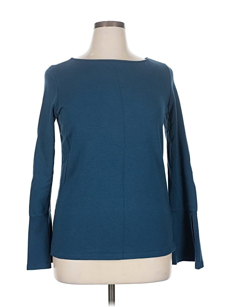 Pre-owned Halogen Long Sleeve T-shirt In Blue