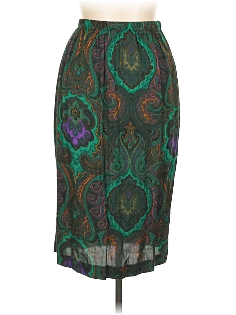 Pre-owned Unbranded Formal Skirt In Green