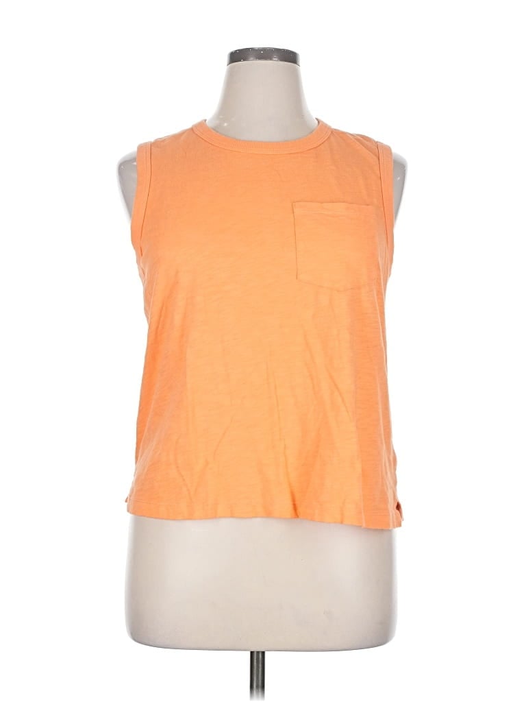 Pre-owned Evereve Sleeveless T-shirt In Orange