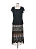 En Focus Studio 100% Polyester Print Black Casual Dress Size 8 - photo 1