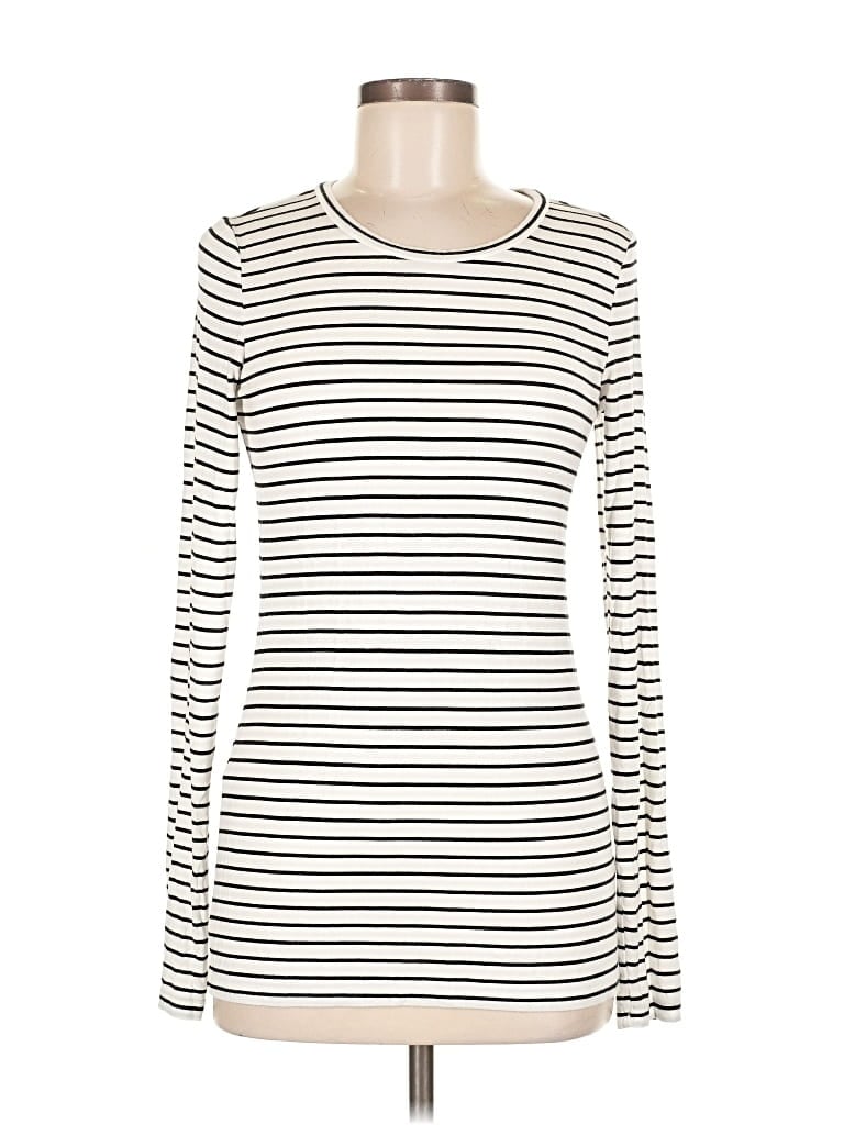 Pre-owned Halogen Long Sleeve T-shirt In White