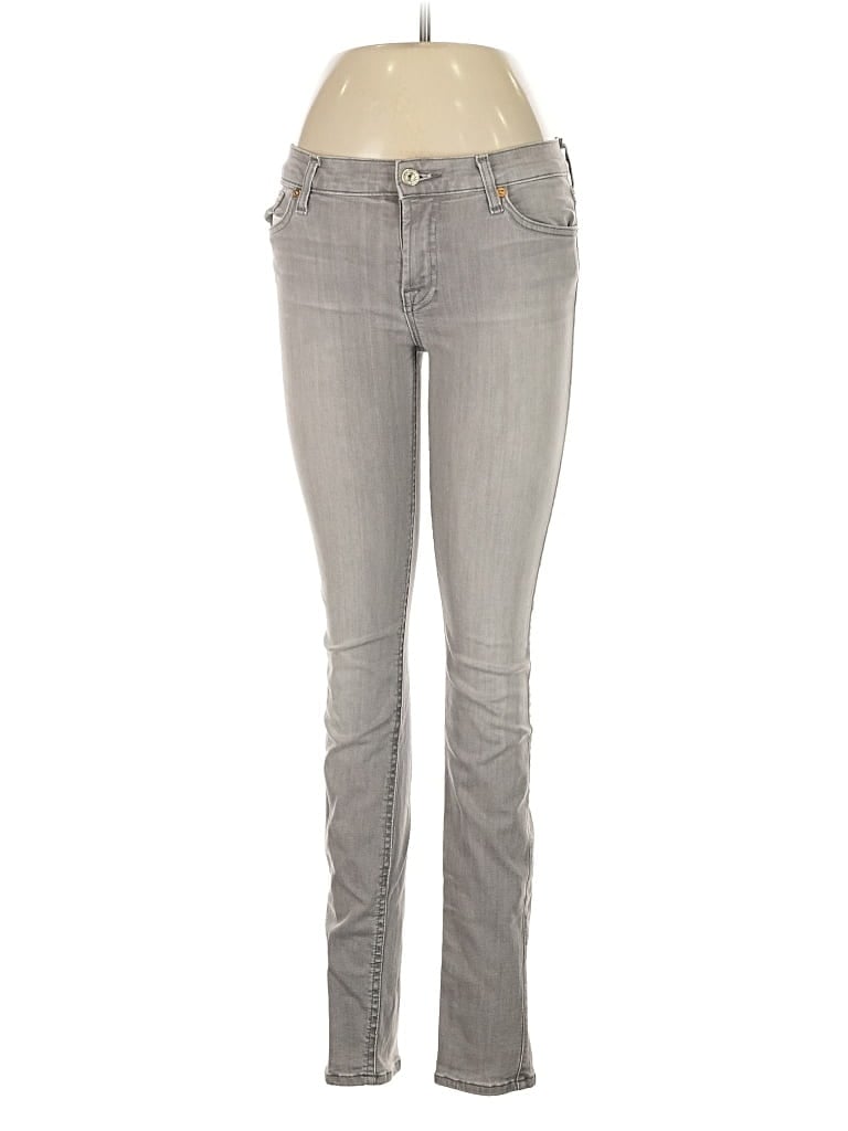 Pre-owned 7 For All Mankind Jeans In Gray