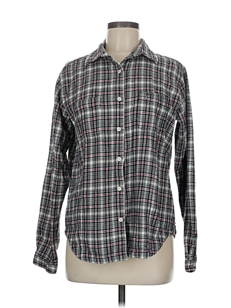 Pre-owned Woolrich Long Sleeve Button Down Shirt In Gray