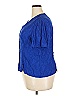 Karin Stevens 100% Rayon Blue Short Sleeve Blouse Size 18 - photo 5