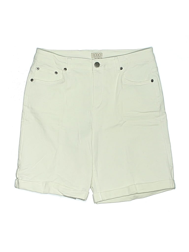 Pre-owned Logo By Lori Goldstein Khaki Shorts In White