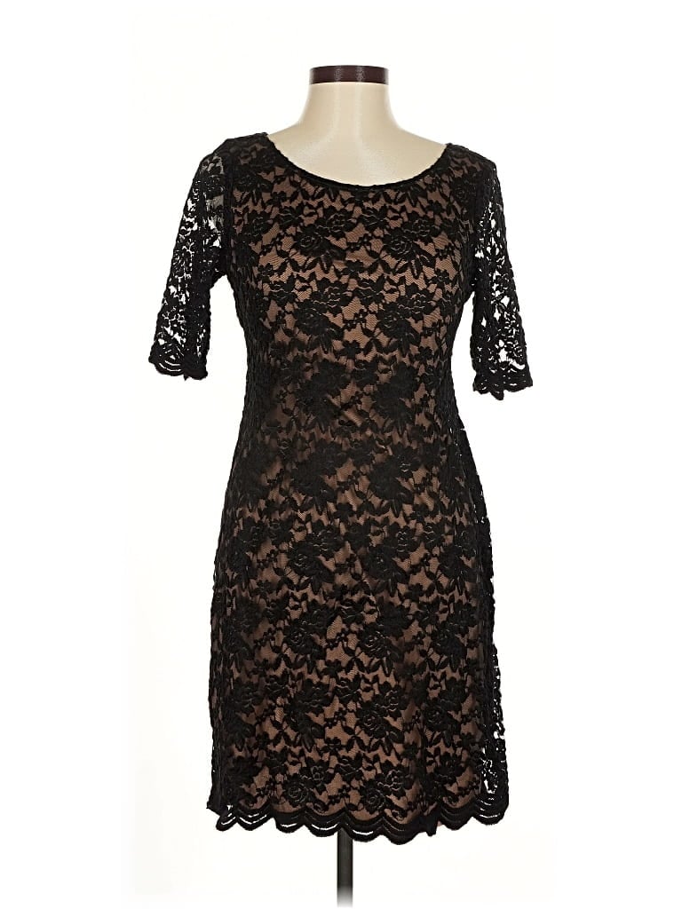 Pre-owned Connected Apparel Cocktail Dress In Black