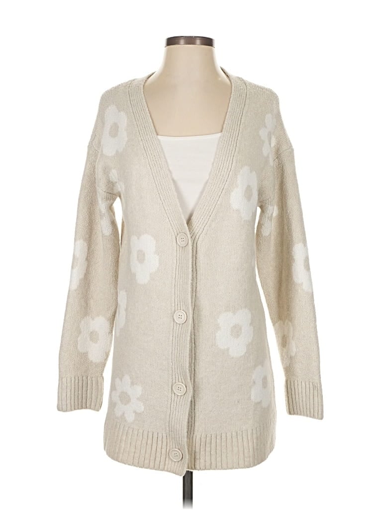 Pre-owned No Boundaries Cardigan Sweater In White