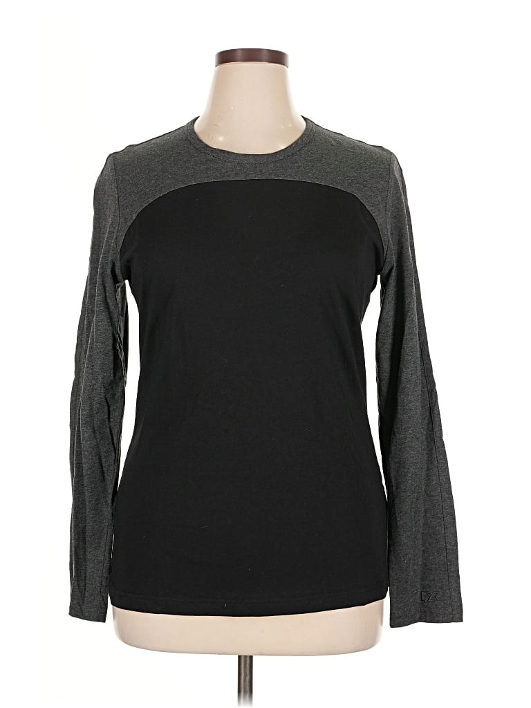 Cutter & Buck Long Sleeve T-shirt In Black