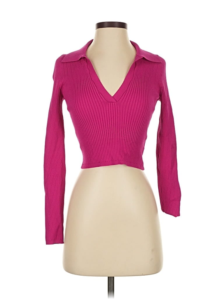 Pre-owned Babaton Cardigan Sweater In Pink