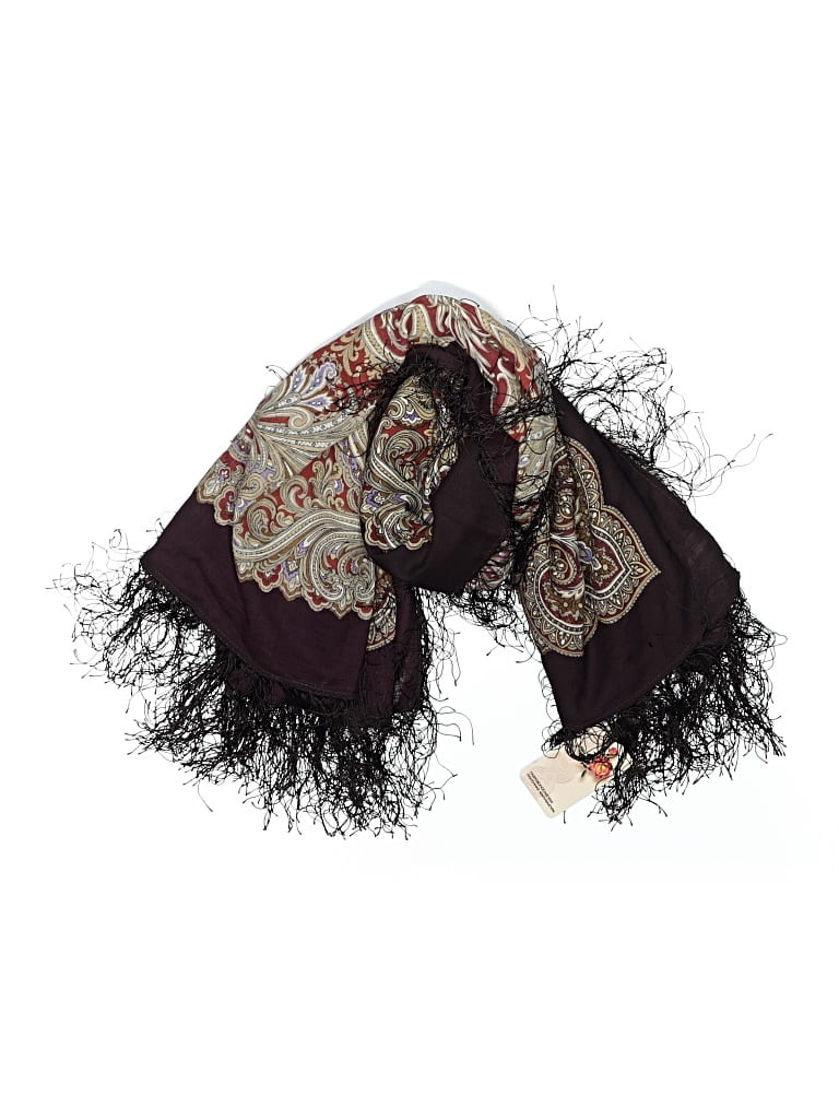 Pre-owned Assorted Brands Scarf In Burgundy