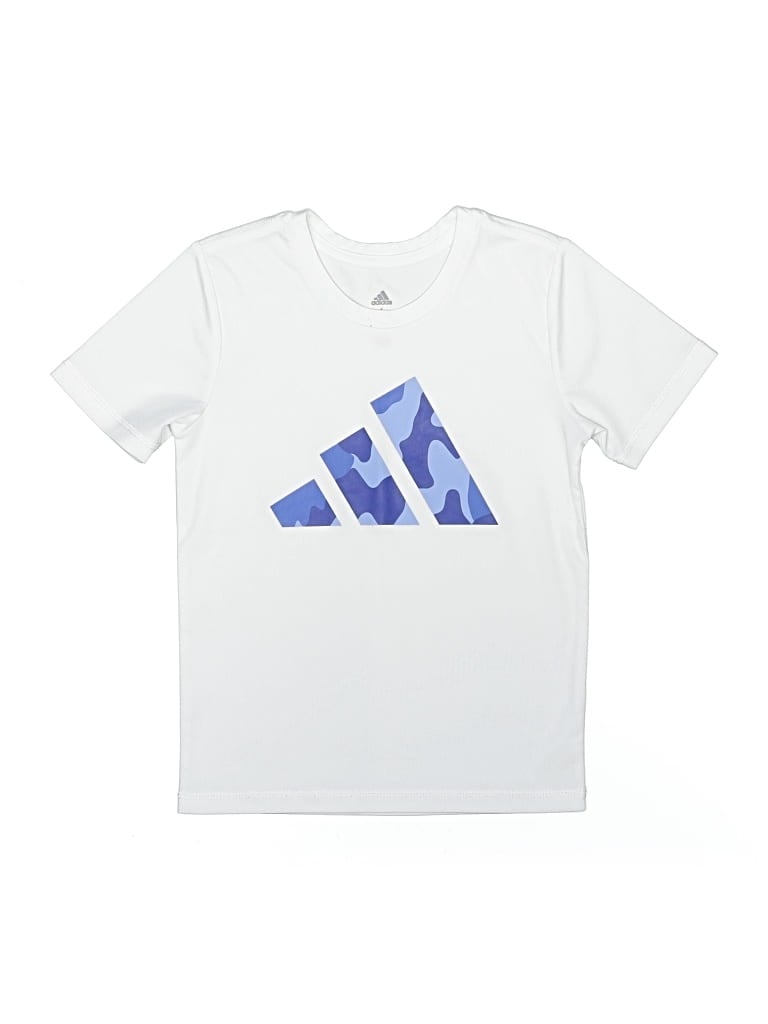 Pre-owned Adidas Originals Kids' Short Sleeve T-shirt In White