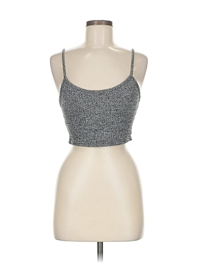 Pre-owned Unbranded Tank Top Silver Strapless Neckline Tops