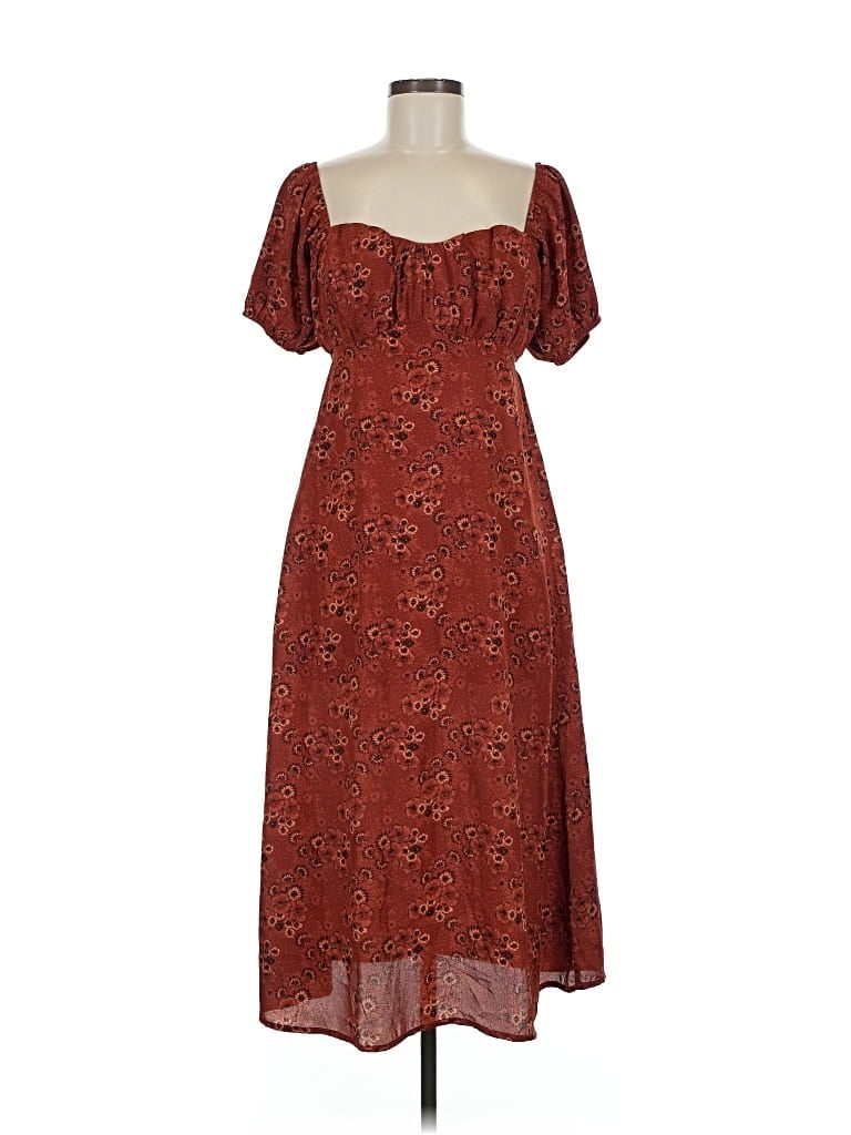 Pre-owned Max + Ash Casual Dress In Burgundy
