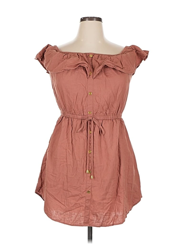 Pre-owned Gbg Los Angeles Casual Dress In Brown