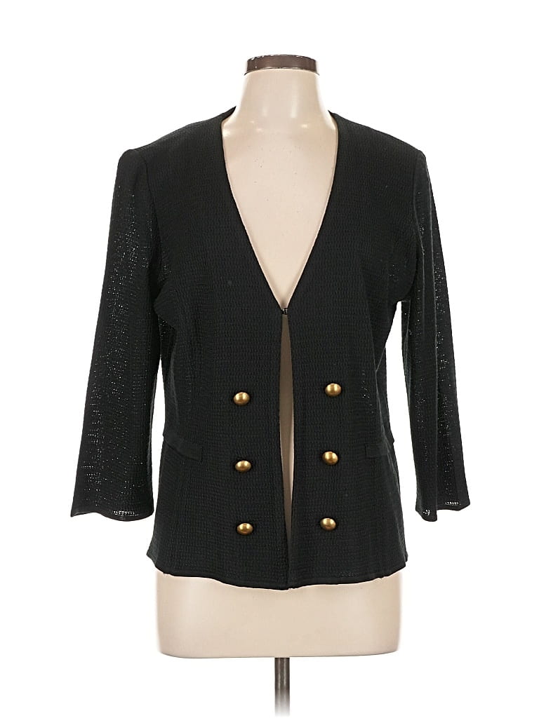 Pre-owned Ming Wang Blazer Jacket In Black